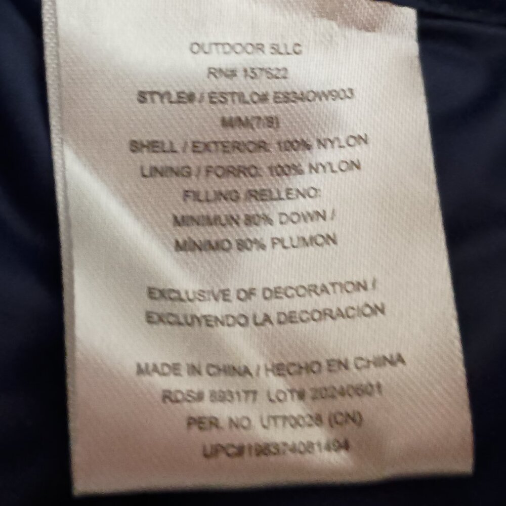 Eddie Bauer Youth Packable Down Jacket Youth 7/8 NWT - Picture 10 of 16